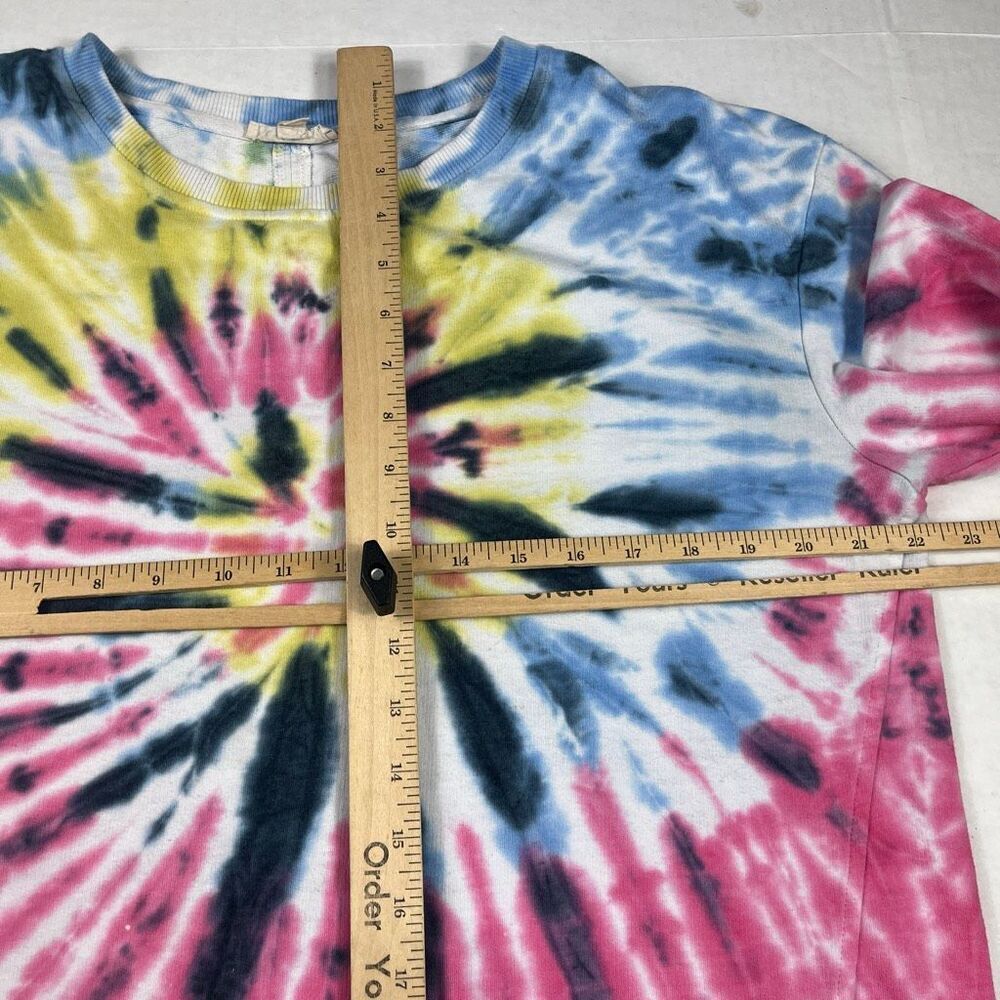 Jane And Delancey Tie Dye Sweatshirt Starburst Colorful Hippie Retro Pullover L - Picture 7 of 10